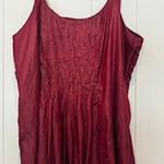 Eileen Fisher  Sleeveless Dress Burgundy Sequin Detail Women's Plus Size 1X Photo 0