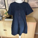 Abercrombie & Fitch  Denim Shift Mini Dress Dark Wash Size Large Photo 2