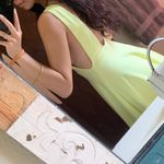 American Apparel Backless Citron Dress Small Photo 3