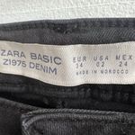 ZARA  Z1975 Skinny Jeans Mid Rise Size 2 Black Stretch Denim Photo 5