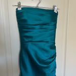 COLORS Teal Strapless Mermaid Lace Photo 3