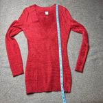 Route 66 Red Sweater Deep V Neck Pullover Long Sleeve Fuzzy Soft Size Medium‎ Photo 5