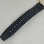 Vintage timex gold tone watch quartz analog 32mm black plastic band running Photo 4