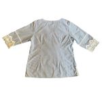 ⭐️Kanishka blue and white striped embroidered blouse size XL Photo 10