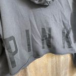 PINK - Victoria's Secret  dark gray cropped long sleeve hoodie, S Photo 3