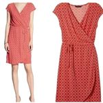 Bella Ella Coral Wrap Dress Womens Size Medium Circles Sleeveless Photo 1