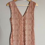 AFRM Womens Medium Ariana Sleeveless Dress Pink/Nude Snakeskin Mesh Bodycon Sexy Pink Photo 13