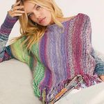 Free People  Radiate Pullover Fringe Sweater Top Photo 7