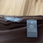 Hillard & Hanson NEW Hilliard & Hanson washable Silk Leaf Print Slip Knee Length Skirt Plus 3X Photo 4