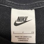 Nike Women's Black Logo Long Sleeve Crew Neck Oversized Sweatshirt Shirt Top S Photo 2