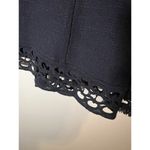 Chico's  Open Front Black Floral Embroidered Jacket Womens 1/M Crochet Lace Boho Photo 5