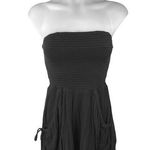 ASOS Design Women's Black Smocked Tube Strapless Pocket Boho Romper Shorts Sz 6 Photo 0