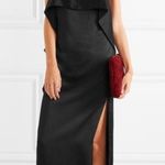 Elizabeth and James Marlee Black Satin Sleeveless Pullover Midi Dress NEW Photo 0