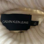Calvin Klein NEW Jeans Wool-Blend Turtleneck Sweater Cream/Grey Size L EXCELLENT Photo 8