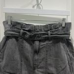 Madewell Denim Snap-Belt Paperbag Shorts in Pale Grey Sz 28 Photo 5