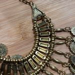 None Boho Gypsy coins necklace in gold tone metal and rhine stones Photo 9