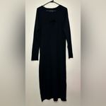 ASOS Curve Ribbed Knit Cut Out Long Sleeve Midi Sweater Dress in Black Size 20 Photo 7