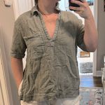 Free People  Cotton Green Pocket Top Photo 0