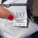 Jag SWIMSUIT Geometric Patterned Tank Dress with Blue Accent Size‎ 14 Black Photo 3