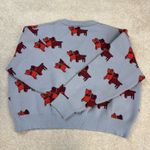 Anthropologie Find Me Now Toto Pullover Sweater Sky Blue Dog Print Size L Size L Photo 3