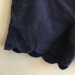 Lilly Pulitzer Shorts 5" Buttercup Scallop Hem Navy Blue Textured Short Sz 2 GUC Photo 9