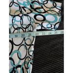 Dress Barn White/Teal Circles Short Sleeve Open Blouse Size 2XL Textured Material Photo 5