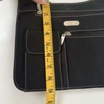 Baggallini  Cross Over Buckle Crossbody Expandable Black Nylon Travel Bag Photo 10