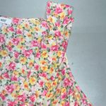 Nine West NWT Size XL Green - Pink Floral Print - Bow Detail Tank Top Blouse Photo 3