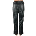 Elie Tahari Womens Black Faux Leather Straight Leg High Rise Ankle Pants Size 29 Photo 2