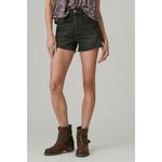 Lucky Brand Dialogue Black Wash Denim High Rise Cut-Off Mom Jean Shorts 14/32 Photo 1