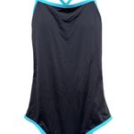 Beautikini Period Swimwear Racerback One Piece Bathing Suit Black Blue Size XS Photo 3