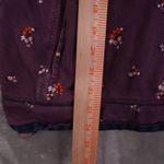 Fat Face Airlie 1/4 Zip Pull Over Shirt Women's 10 Purple Floral Canvas Outdoor Photo 3