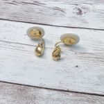 Vintage Clip On Earrings Off White Just Over 0.5" Photo 5