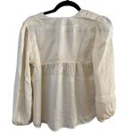 NWT Band Of The Free Cash Ivory Long Sleeve Satin Popover Blouse Size XS Boho Photo 3