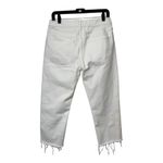 SER.O.YA White Cropped Denim Pants NWOT Size 12 Raw Hem 4 pocket design sample Photo 1
