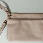 Eighty Eight Eight 8 by Under One Sky Tan Beige Leather Coin Purse Wristlet Wallet Clutch Bag Pouch with Strap for Purse Pocketbook Handbag ✨ Photo 0