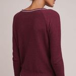 Anthropologie Field Flower Pearled Bow Sweater Raspberry S  Photo 5