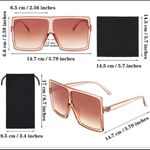 Light Brown Leopard Square Sunnies Sunglasses Brown Photo 3