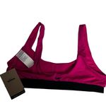 Nike  Women's Athletic  Swim Pink Bikini Top Swoosh Logo  Sz M NWT Photo 6