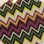 Zig Zag Colorful Shimmer Dangling Boho Pierced Earrings Purple Photo 5