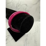 80s Fabulous Fuchsia 8” Hoop Bracelets Double the Fun Pink Photo 2