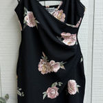 Almost Famous Black Dress with Pink Floral Pattern Photo 0