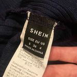 SheIn Soft Navy Blue Zip Up Fleece Photo 1