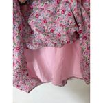 Hyacinth House Pink Multi Floral Puff Sleeve Maxi Dress Ruffle Collar Pockets M Size M Photo 6