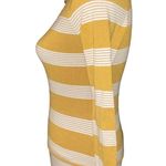 H&M Women’s Long Sleeve Tunic/Sweater Size Medium Mustard With White Stripes Photo 2