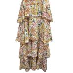 En Saison Presley Midi Dress Tiered Skirt Floral Embroidered M Ruffle Cottage Green Size M Photo 9