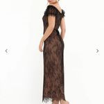 Rumored Black Chantilly Midi Dress Photo 4