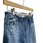 Mother Denim The Dazzler XYZ Double Fray Straight Jeans Helter Skelter Size 27 Blue Photo 9