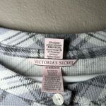Victoria's Secret NEW Victoria’s Secret gray plaid loungewear thermal shirt women’s size XS Photo 6