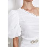 MERGIM Magda Bridal Dress in White 2 Medium New Crystal Belt Mini Photo 9